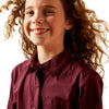 10065835 Ariat Youth Team Kirby Long Sleeve Button Up Shirt - Port Royal Stripe