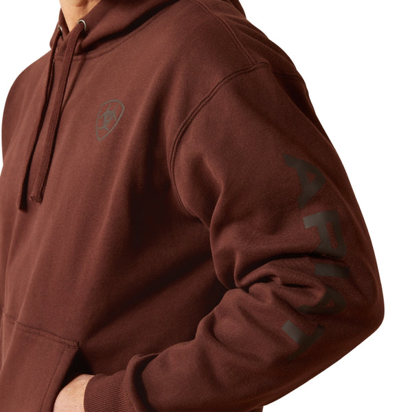 10065839 Ariat Men's Logo Hoodie - Deep Mahogany
