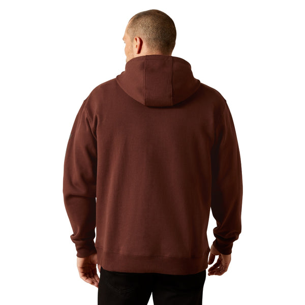 10065839 Ariat Men's Logo Hoodie - Deep Mahogany