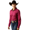 10065844 Ariat Women's Kirby Stretch Long Sleeve Button Shirt - Beaujolais