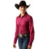 10065844 Ariat Women's Kirby Stretch Long Sleeve Button Shirt - Beaujolais