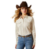 10065865 Ariat Women's Long Sleeve Western Snap Shirt - Papyrus Cord