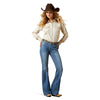 10065865 Ariat Women's Long Sleeve Western Snap Shirt - Papyrus Cord