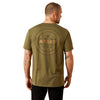 10065888 Ariat Men's Ropers Seal Short Sleeve T-Shirt - Military Heather