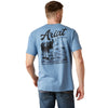 10065896 Ariat Men's Cattle Co. Sleeve T-Shirt - Coronet Blue
