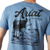 10065896 Ariat Men's Cattle Co. Sleeve T-Shirt - Coronet Blue
