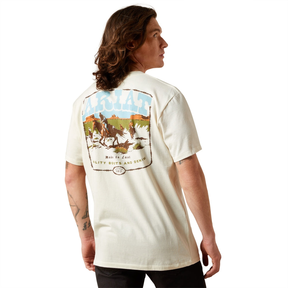 10065901 Ariat Men's Pulp Western Short Sleeve T-Shirt - Turtledove