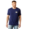 10065904 Ariat Men's Mesa Motif Lockup Short Sleeve T-Shirt - Medieval Blue
