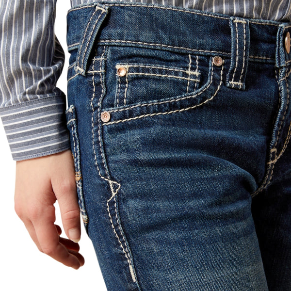 10065916 Ariat Girl's Andrea Trouser Jean - Pacific