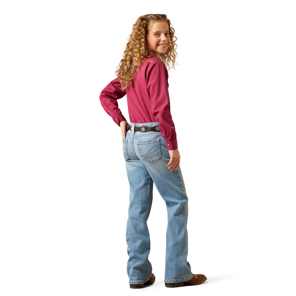 10065917 Ariat Girl's Aisha Boot Cut Jean - Porto