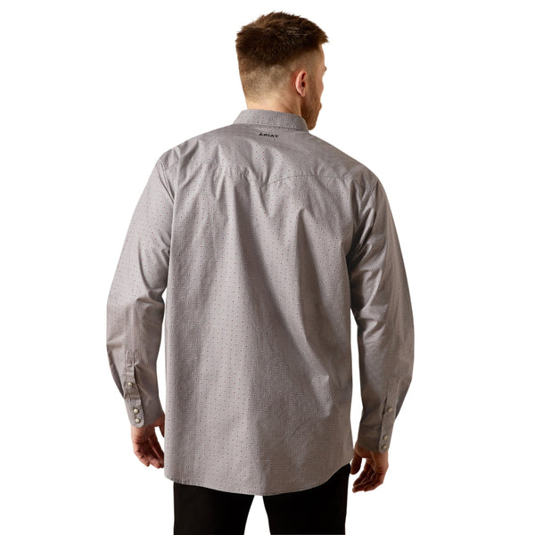 10065963 Ariat Men's Fred Long Sleeve Classic Fit Snap Shirt - Grey
