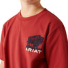 10065979 Ariat Boys' Buffalo Flag Short Sleeve T-Shirt - Brick Red