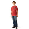 10065979 Ariat Boys' Buffalo Flag Short Sleeve T-Shirt - Brick Red