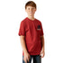 10065979 Ariat Boys' Buffalo Flag Short Sleeve T-Shirt - Brick Red