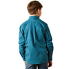 10065986 Ariat Boys' Tyce Classic Fit Long Sleeve Button Down Western Shirt - Dark Teal