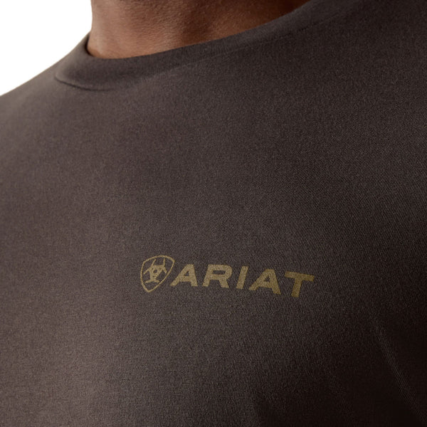 10070343 Ariat Men's Southwest Wooden Reticle Classic Fit Short Sleeve T-Shirt - Vintage Black