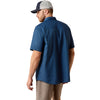 10071050 Ariat Men's Printed VentTEK Outbound Classic Fit Button Up Shirt - Dark Denim Navy