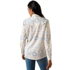 10071065 Ariat Women's Western VentTEK Long Sleeve Snap Shirt - Turtledove Faded Southwest Print