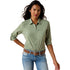 10071138 Ariat Women's VentTEK Long Sleeve Button Up Shirt - Sea Spray