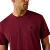 10071158 Ariat Men Shell Game Classic Fit Short Sleeve T-Shirt - Maroon Banner