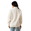10071161 Ariat Women's Traveler 1/2 Zip Sweatshirt - Sea Salt