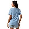 10071178 Ariat Women's No Longer Afraid Short Sleeve T-Shirt - Ashleigh Blue Mineral Wash