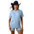 10071178 Ariat Women's No Longer Afraid Short Sleeve T-Shirt - Ashleigh Blue Mineral Wash