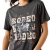 10071179 Ariat Women's Star Spangled Rodeo Short Sleeve T-Shirt - Charcoal Mineral Wash