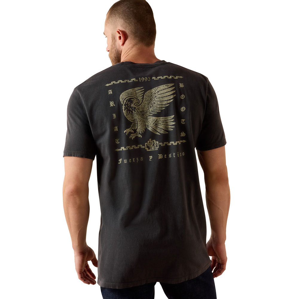 10071189 Ariat Men's Fuerza Y Destino Classic Fit Short Sleeve T-Shirt - Vintage Black
