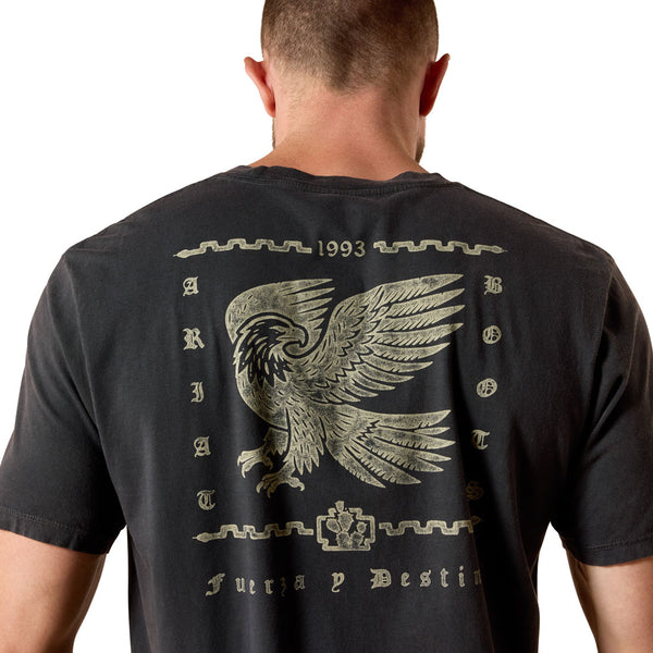 10071189 Ariat Men's Fuerza Y Destino Classic Fit Short Sleeve T-Shirt - Vintage Black