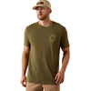 10071191 Ariat Men's Snake Classic Fit Short Sleeve T-Shirt - Four Leaf Clover