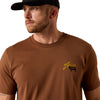 10071197 Ariat Men's BBQ Smoke Classic Fit Short Sleeve T-Shirt - Soft Silt