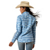 10071204 Ariat Women's Logo Softshell Conceal Carry Jacket - Ashleigh Blue Southwest Geo