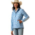 10071204 Ariat Women's Logo Softshell Conceal Carry Jacket - Ashleigh Blue Southwest Geo