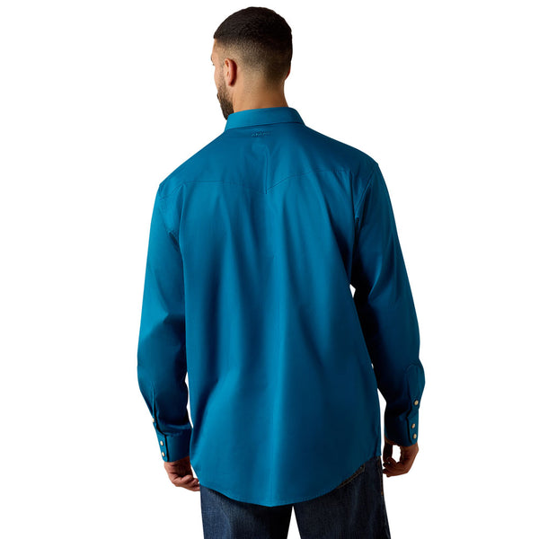 10071234 Ariat Men's Lightweight Twill Classic Fit Long Sleeve Snap Shirt - Seaport