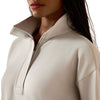 10071258 Ariat Women's Breeze Logo 1/2 Zip Sweatshirt - Quiet Gray