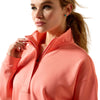 10071260 Ariat Women's Breeze Logo 1/2 Zip Sweatshirt - Shell Pink