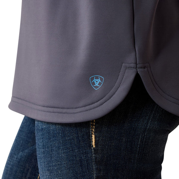 10071261 Ariat Women's Breeze Logo 1/2 Zip Sweatshirt - Ombre Blue