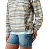 10071266 Ariat Women's Whisper Pullover Jacket - Sunset Serape Stripe