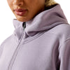 10071332 Ariat Women's Rebar Lightweight Logo 1/2 Zip Hoodie - Purple Ash/Thistle