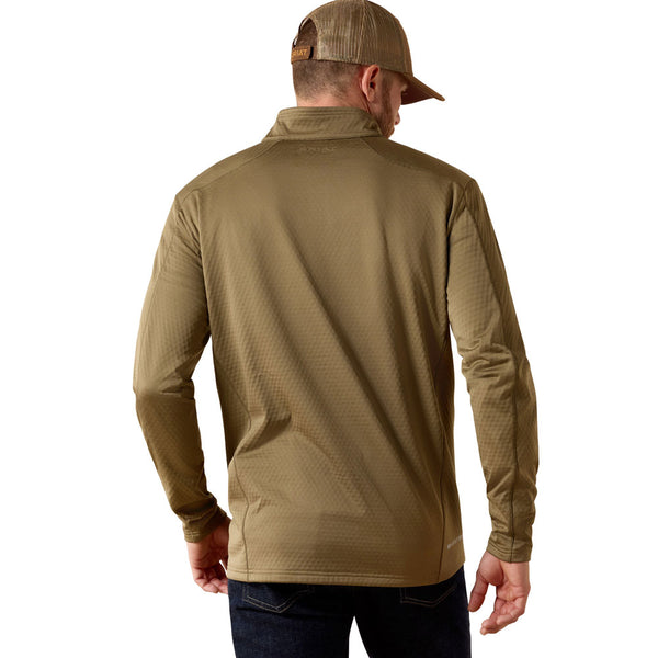 10071406 Ariat Men's Hex Fleece 1/2 Zip Baselayer - Dusky Green