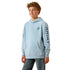 10071456 Ariat Boys' Logo Hoodie - Baby Blue Heather