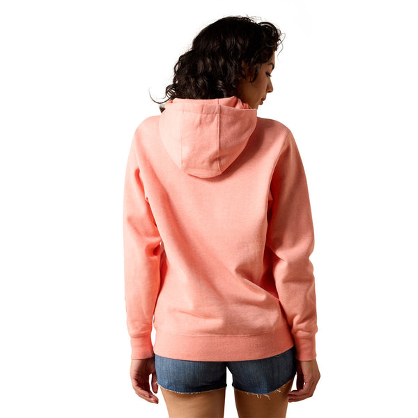 10071458 Ariat Women's Logo 2.0 Hoodie - Peach Amber Heather