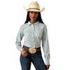 10071467 Ariat Women's Kirby Pro Long Sleeve Button Up Shirt - Green Bay Stripe