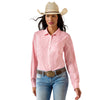10071468 Ariat Women's Kirby Pro Long Sleeve Button Up Shirt - Sun Kissed Coral Stripe