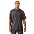 10071474 Ariat 360 Airflow Short Sleeve Polo - Grey Pinstripe