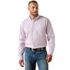 10071536 Ariat Men's Wrinkle Free Solid Pinpoint Oxford Classic Fit Long Sleeve Buttondown Shirt - Rhapsody
