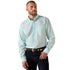10071537 Ariat Men's Wrinkle Free Solid Pinpoint Oxford Classic Fit Long Sleeve Button Down Shirt - Angel Blue