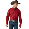 10071605 Ariat Men's Tito Classic Fit Long Sleeve Buttondown Shirt - Brick Red Geo Print