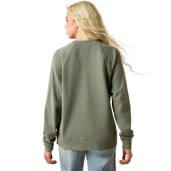 10071630 Ariat Women's Victoria Sweatshirt - Sea Spray